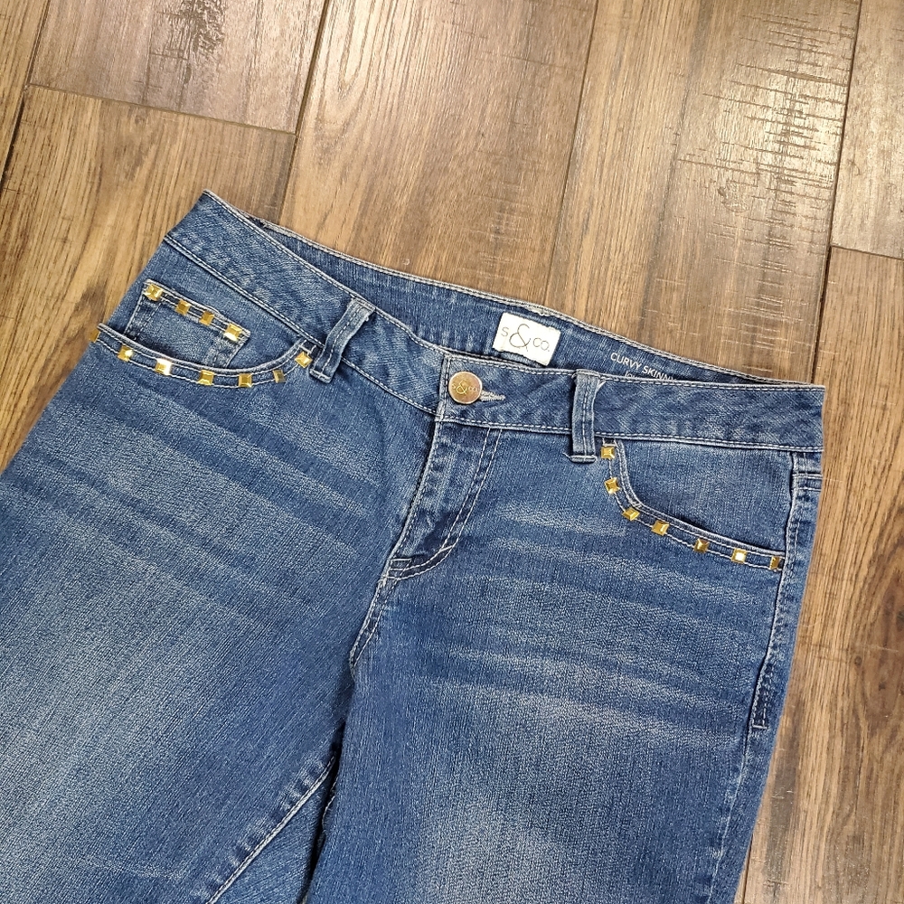 S & Co Skinny Curvy Stretchy Ankle Jeans - Picture 1 of 5